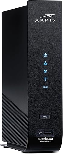 ARRIS Surfboard SBG6950AC2 DOCSIS 3.0 Cable módem y router Wi-Fi AC1900 Aprobado para Comcast Xfinity, Cox, Charter Spectrum y más Cuatro puertos