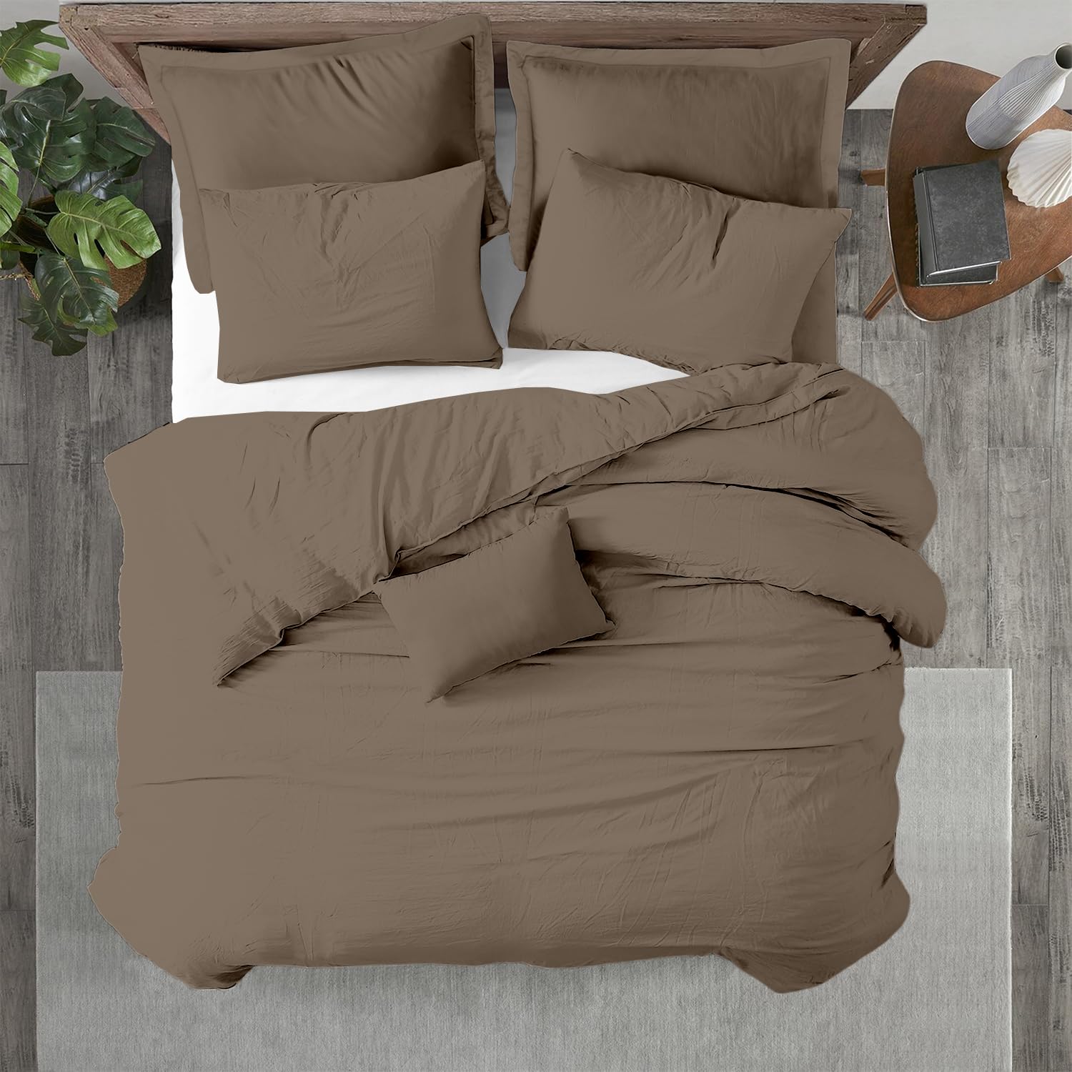 Copripiumino Reversible King Size 600 Fili Cotone Egiziano - Nero E Argento | Set Con 2 Federe, Morbido E Lussuoso Per Un Letto Da Sogno