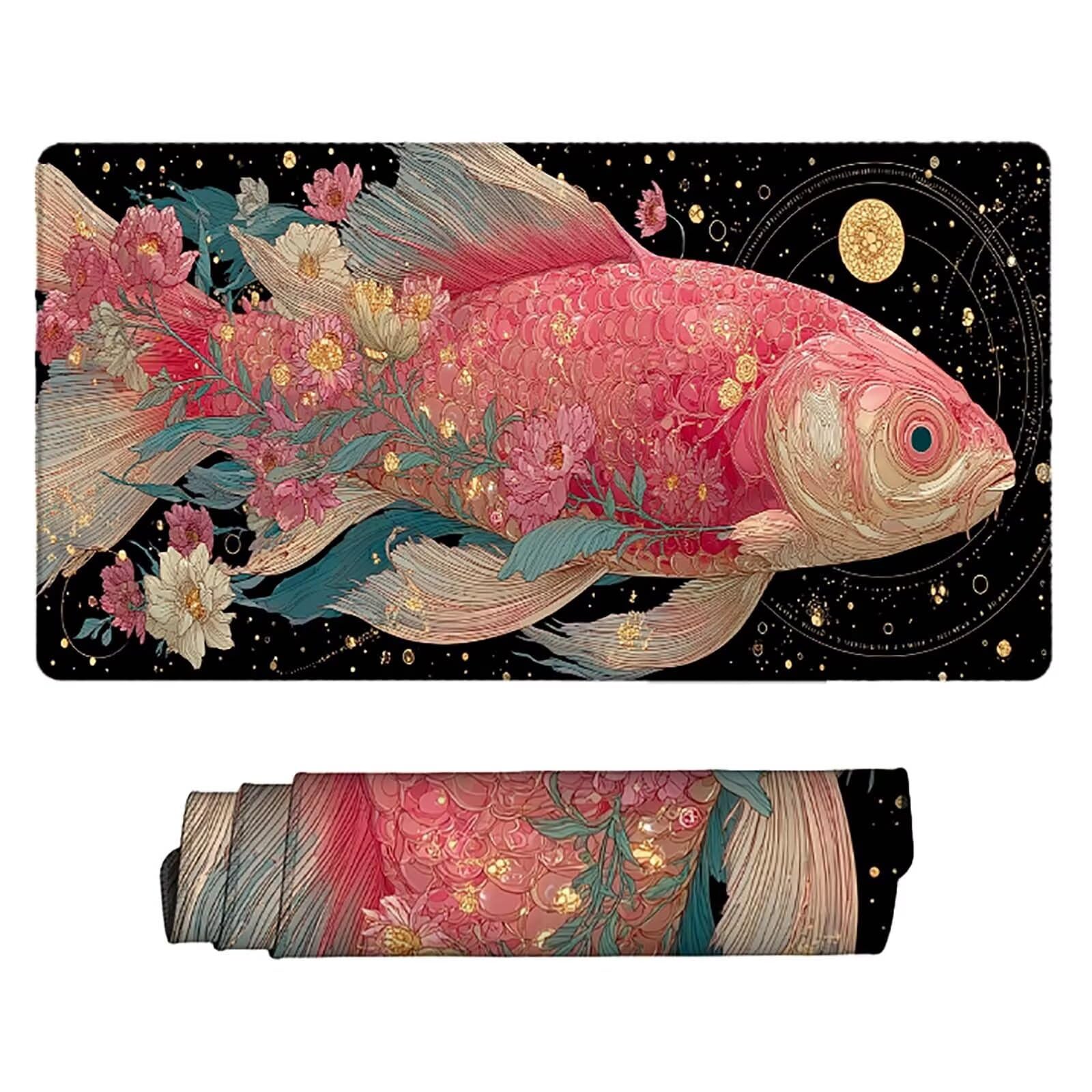 Tappetino Mouse XXL 1000x500mm Rosa Mousepad Pescare Tappetino Scrivania Grande, con base in Gomma Antiscivolo, Impermeabile Sottomano Scrivania, Computer, Ufficio, Accessori Gaming Mouse Pad 5-2638b