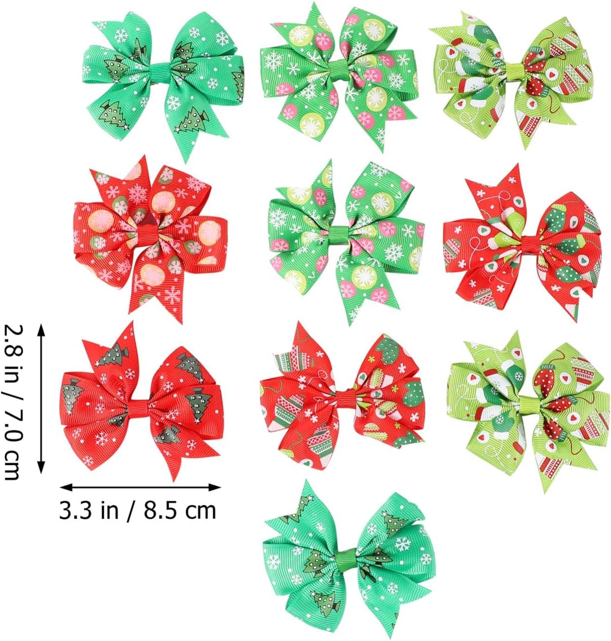 Szpilki do włosów Spinki do włosów dla kobiet, Bowknot Wsuwka do włosów Kokardy do włosów Klipy, 20 szt. Ryps Wstążka Łuki Wsuwki do włosów Bowknot Aligator Spinki do włosów dla dziewczynek Christmas