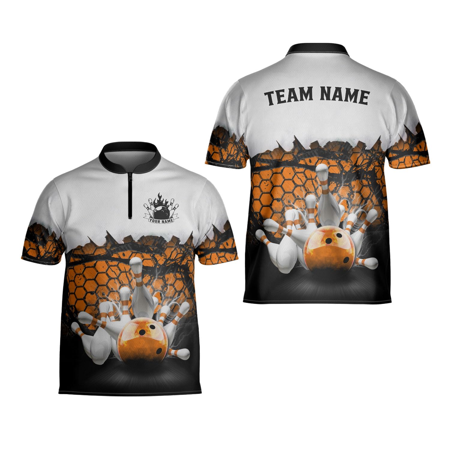 Generic Lighthuy Personalized Name Bowling Jersey 3D, Custom Bowling Shirts for Team, Bowling Shirt Unisex for Men & Women4 (Polyester Blend, Multi 24), Small-5X-Large