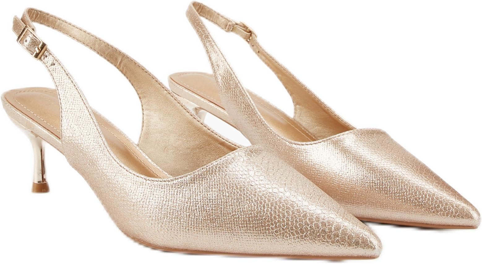 by Shoexpress Womens Textured Pointed Toe Shoes with Stiletto Heels