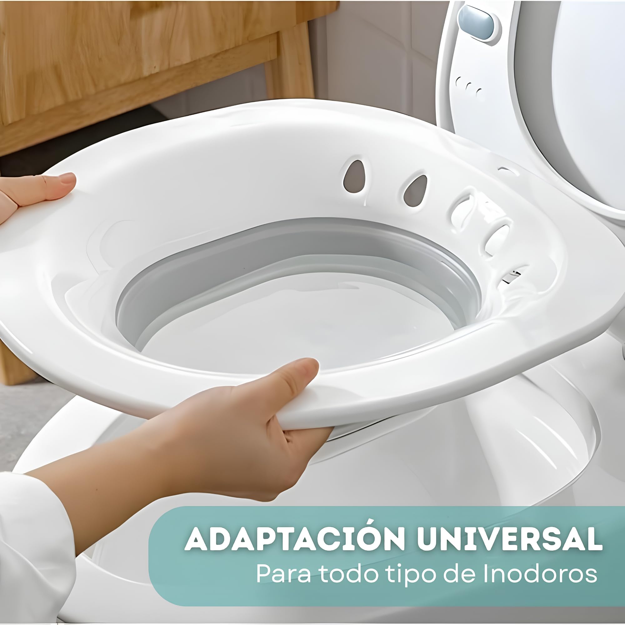 Baños de Asiento/Bidet para Inodoro - Sitz Bath-Basin Hemorroides Bidet Portátil para Baño de Asiento Adulto con Descarga para Cuidado Postparto, Alivio Perineal, Mujeres embarazadas y Ancianos