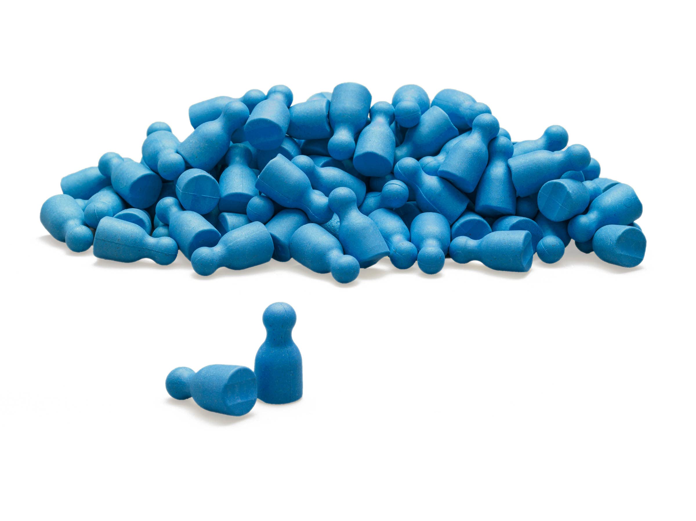 Wissner® Active Learning - Set of 100 Toy Figures/Halma cones in Blue 24 x 12 mm – RE-Wood®
