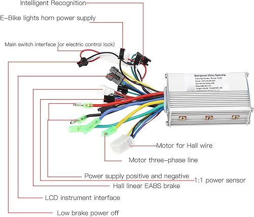 Miniatura 3 de VBESTLIFE Controlador Eléctrico Set, 36 48V 250 350W Universal Eléctrico Scooter Controlador LCD Split Meter