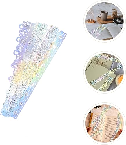 Miniatura 4 de EXCEART Washi - Cinta adhesiva de encaje con patrón de flores, 10 unidades, cinta adhesiva decorativa para álbumes de recortes, cuaderno, decoración