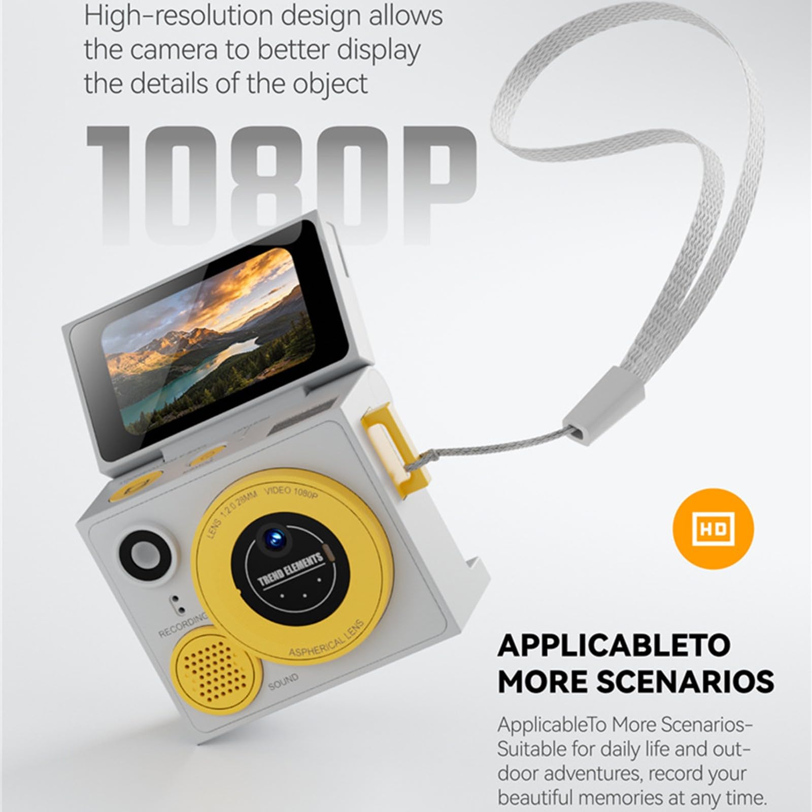 Il set di fotocamere con obiettivo per pollice include lettore di schede da 32 GB, fotocamere completamente trasparenti per gli appassionati di viaggio Vlog principianti Doppia fotocamera pollice