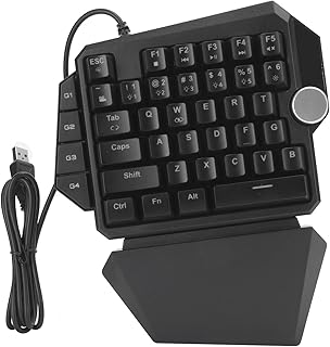 RGB Backlit One Handed Gaming Mechanical Keyboard 44 Keys,PC Gaming Peripheral,RGB Backlit Mechanical Keyboard for PC,with Ergonomic Design