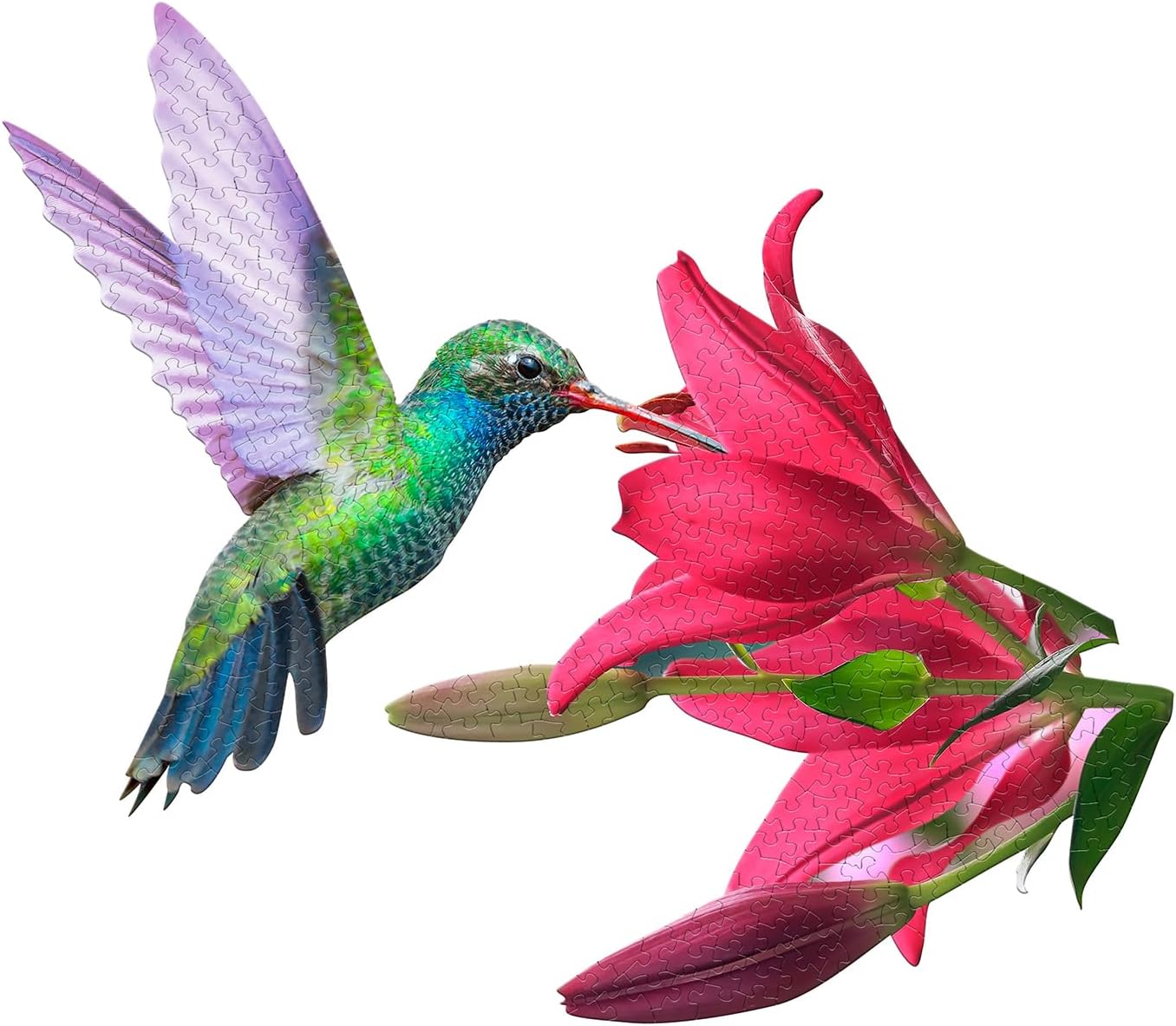 Madd Capp I Am Hummingbird 300-Piece Bird-Shaped Jigsaw Puzzle , Multicolored