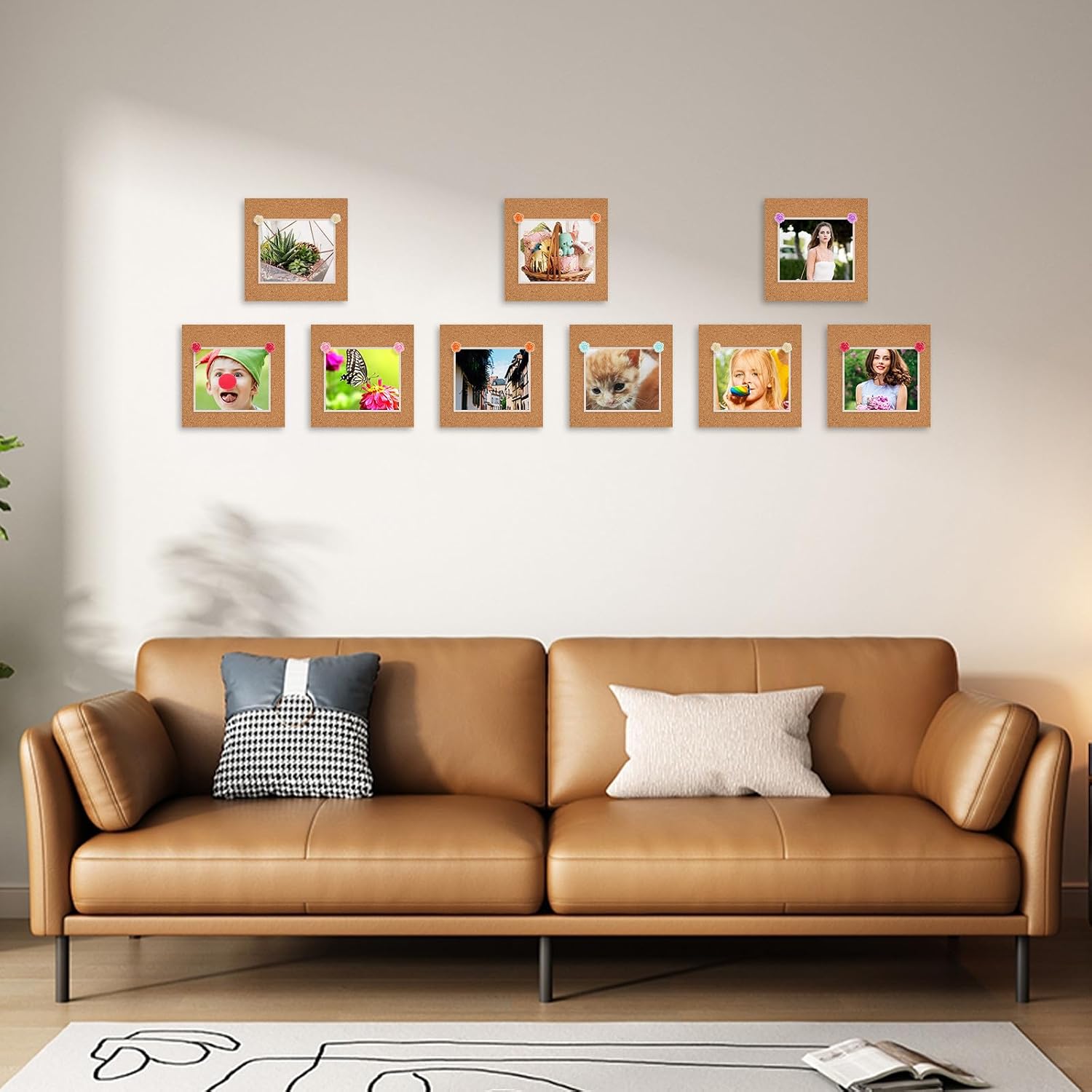 Self Adhesive Cork Roll with Backing, Brown Cork Board for Home Decor