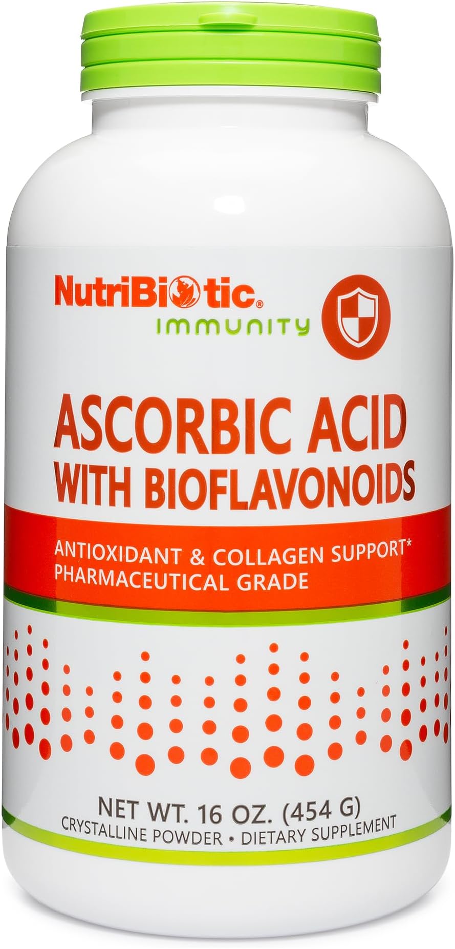 NutriBiotic - Ascorbic Acid with Bioflavonoids Powder, 16 Oz | Highly Soluble Antioxidant & Collagen Support Supplement | 2000 Mg Vitamin C with Lemon Bioflavonoid Complex | Vegan, Gluten & GMO-Free
