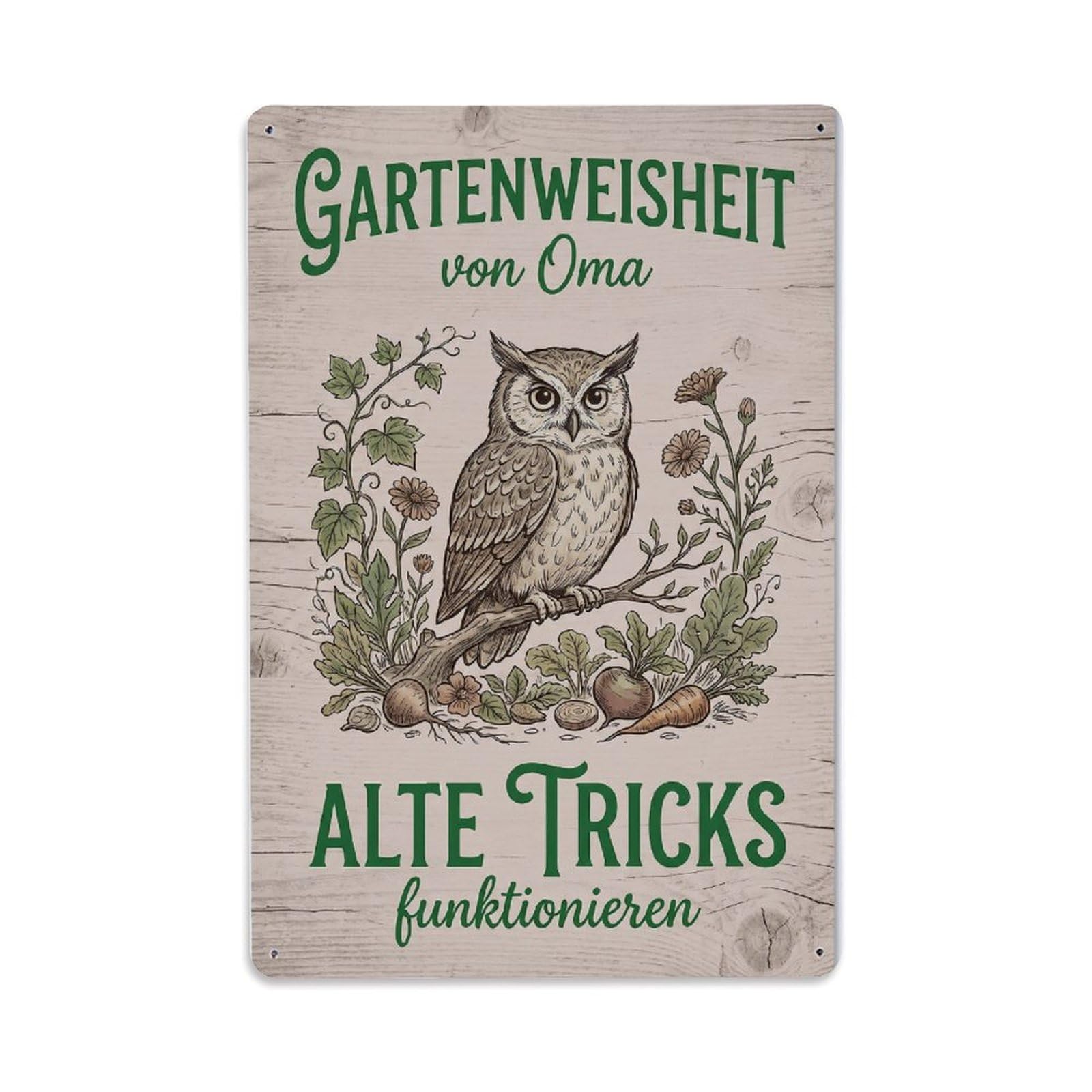 Vintage Funny Garden Garden Wisdom Rustic Gate Potted Metal Tin Sign