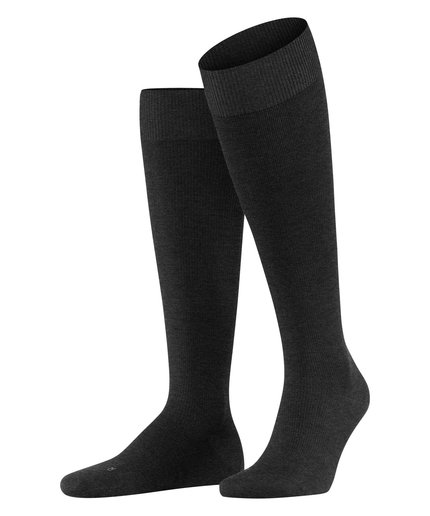 FALKE Men's Energizing Wool M Kh Cotton With Compression 1 Pair Knee-High Socks, Grey Anthracite Melange 3080, 10-11