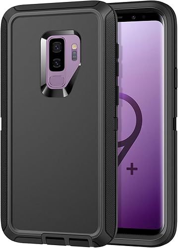 Miniatura 1 de I-HONVA Funda para Galaxy S9 Plus a prueba de golpes, a prueba de polvo y caídas, 3 capas de protección de cuerpo completo sin protector de
