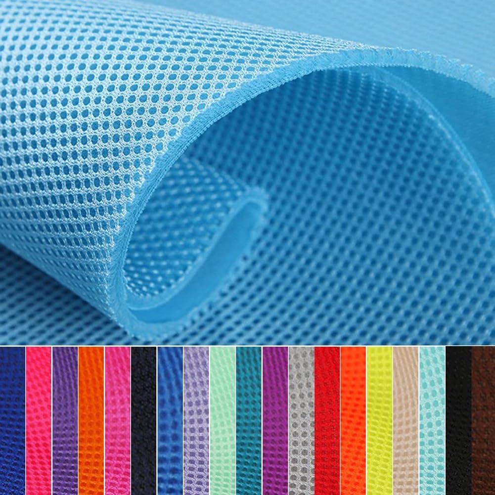 Tela de poliéster Transpirable, 1 m x 1,6 m, Tela de Malla 3D para Costura, Ropa y proyectos de Manualidades, Amarillo 1