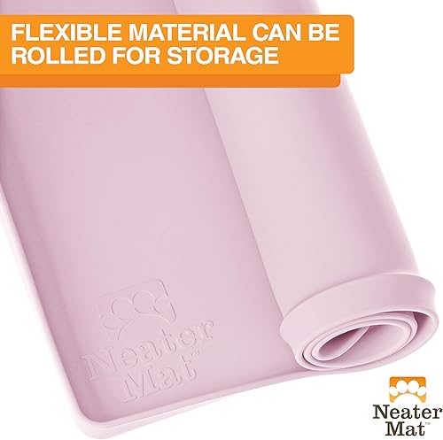 Miniatura 76 de Neater Pet Brands Neater Mat - Tapetes para mascotas para comida y agua, tapete de silicona impermeable, bandeja de alimentación, tapete de comida