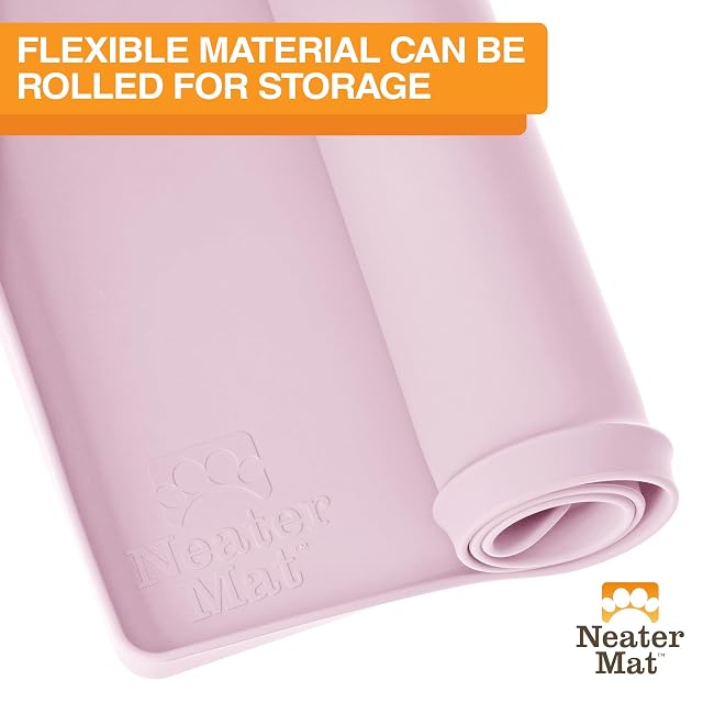 Foto 8 de 8 de Neater Pet Brands Neater Mat - Tapete de Silicona Impermeable para Cuencos para Mascotas, Protege los Suelos…