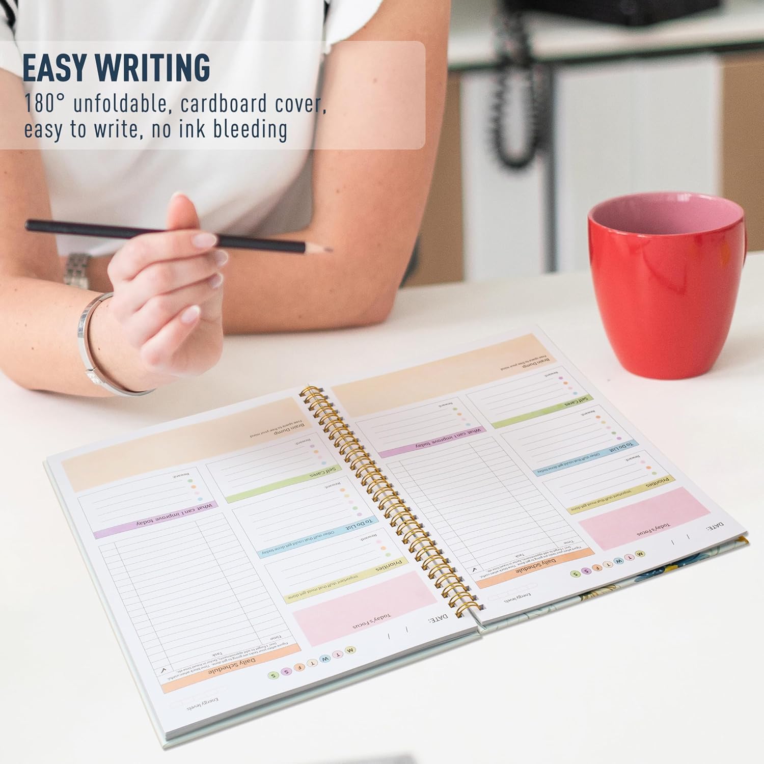 ADHD Daily Planner Notepad For Neurodivergent Adults - Productivity Daily Planner Desk Pad & Task Management To Stay Organized And Focused Note Pad (Rainbow, A4 Portrait - View #10