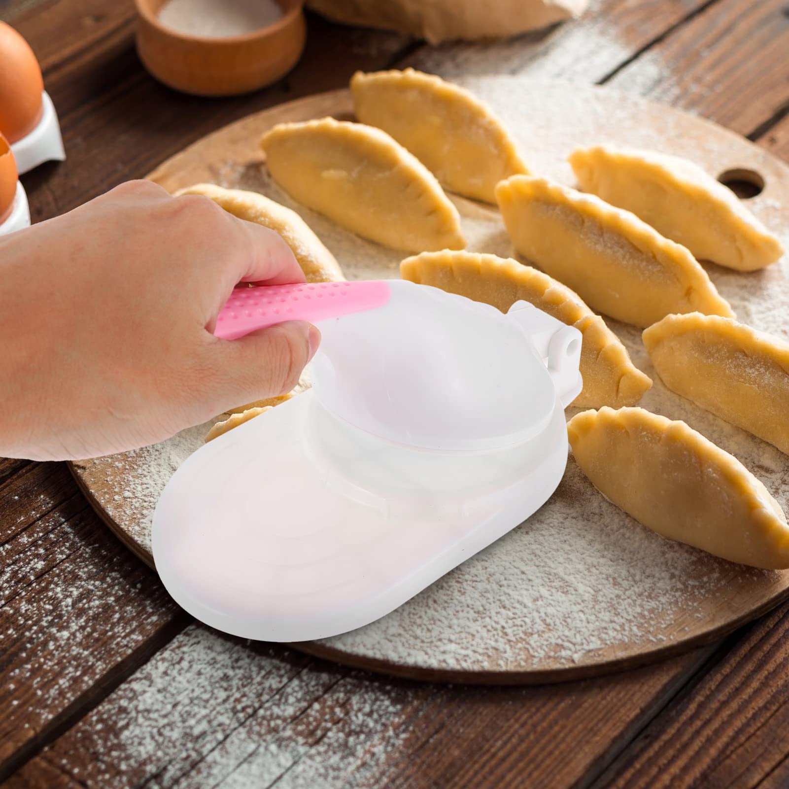 DOITOOL Manual Tortilla Maker Press Dumpling Wrapper Presser Plastic Tortillas Sugar Pancakes Dumpling Skin Dough Presser Kitchen Gadgets, White