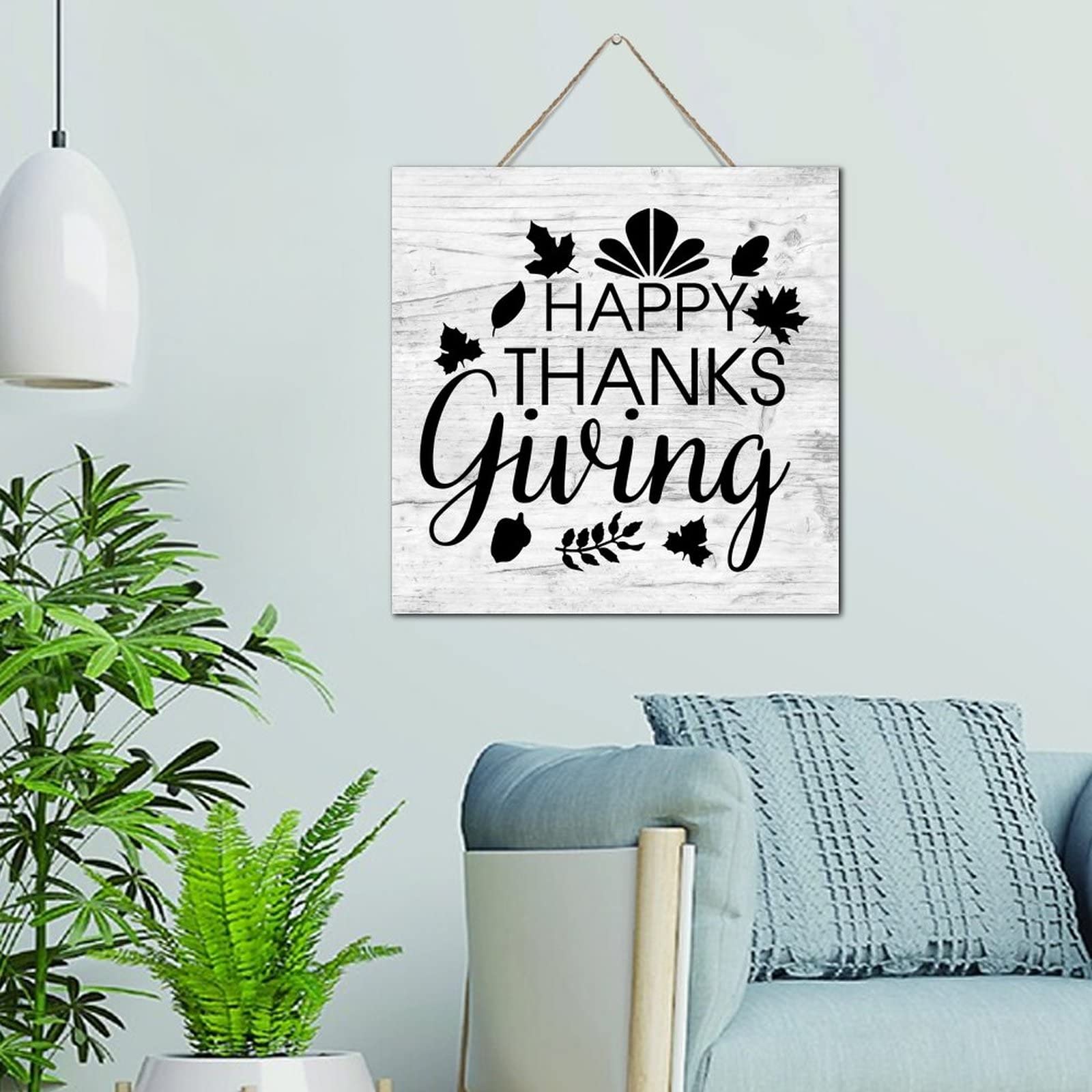 Décoration murale Happy Thanksgiving bois pour célébrer la gratitude