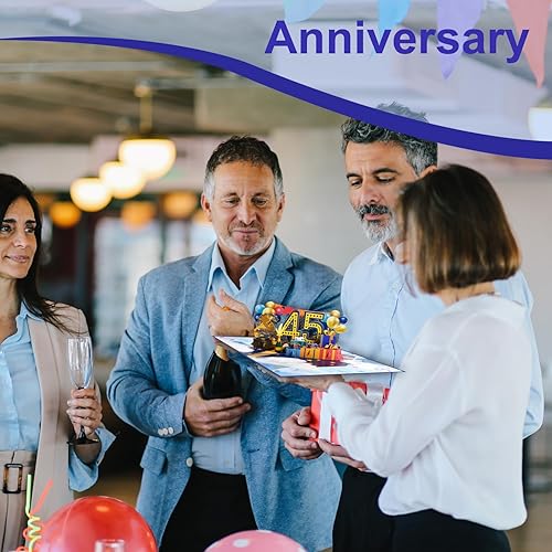 Miniatura 3 de Magic Ants Tarjeta de cumpleaños número 45 y aniversario, tarjeta de feliz cumpleaños 45 para mujeres, hombres, esposa, marido, mamá, papá, ella,