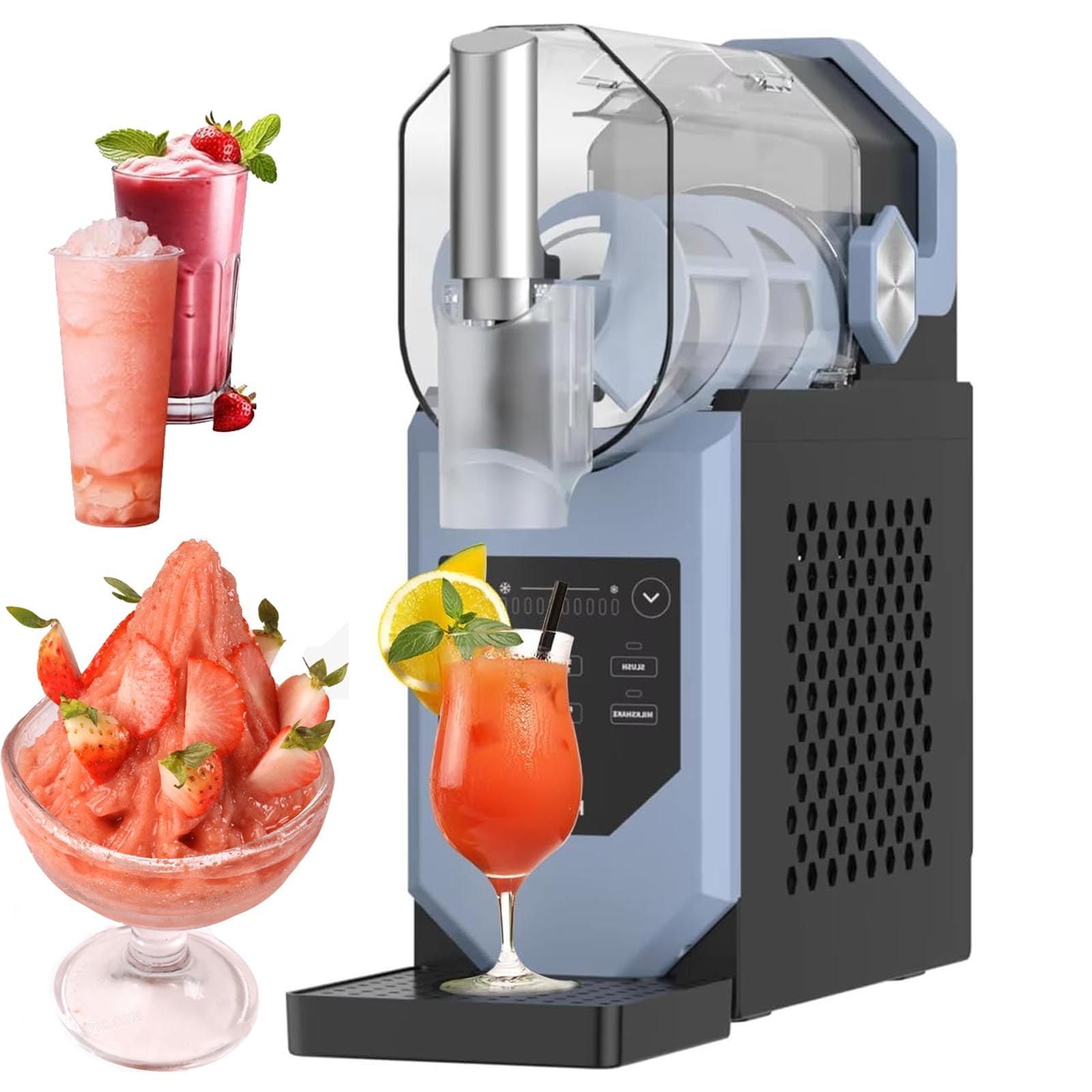 MáQuina Para Granizados 240w 1,8l Con 5 Programas Preestablecidos,Sin Necesidad Hielo,Control TáCtil,CongelacióN RáPida,Autolimpieza,Para Fiestas Casa Y En Piscina FrappéS Y Batidos.,Blue