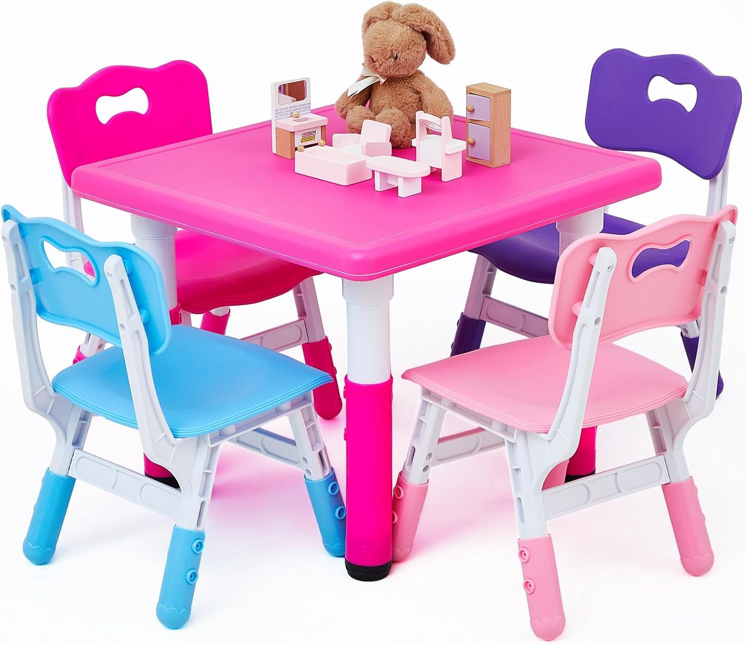 Adjustable height children's table and chairs Clearance