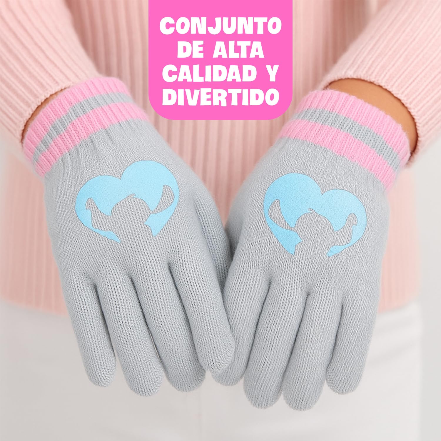 Set de invierno Stitch para niña – Gorro, bufanda y guantes Disney – Conjunto cálido y suave – Regalo ideal para fans de Stitch