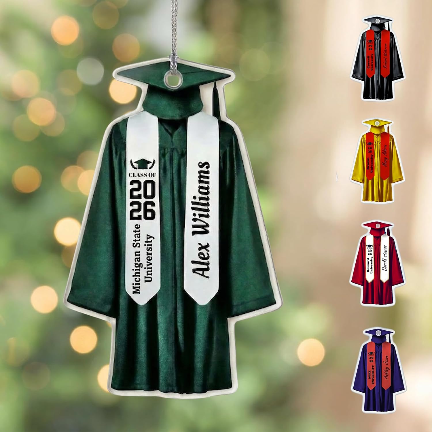 Amazon.com: Personalized Graduation Ornaments - Custom Class of 2026 ...
