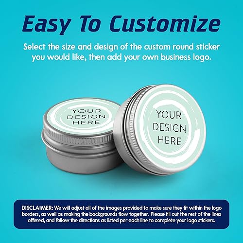 Vista 928 de DayStar Custom Signs & Design - 100 adhesivos de vinilo personalizables, con texto, imagen, diseño y logotipo; adhesivos para logotipo de embalaje