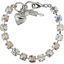 Mariana Rhodium Plated Classic Crystal Tennis Bracelet, Clear Crystal AB 4252 M48001ro