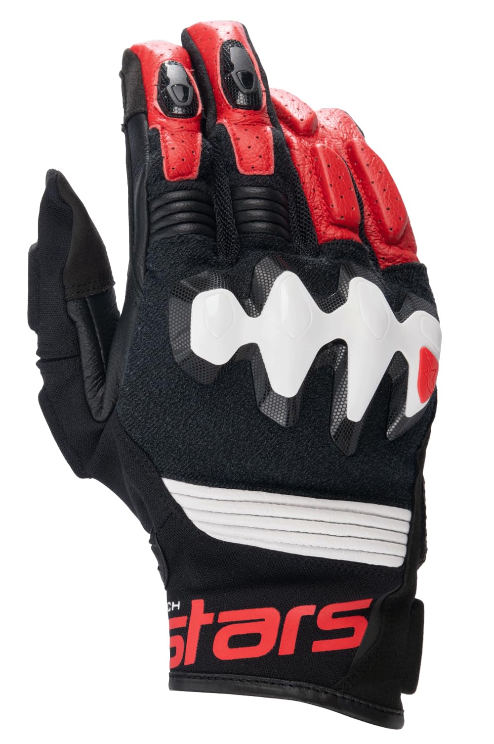 Alpinestars Halo Motorradhandschuhe (Black/Red/White,XL)