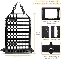 OEMASSIVE Taktikai Molle Autó Ülésvédő Szervezőrendszer 54,5x36cm Moduláris Tárolóval 2