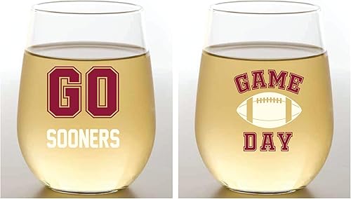 Miniatura 4 de Juego de 2 copas de vino impresas de plástico irrompible sin tallo, de 16 onzas, fabricadas en los Estados Unidos en embalaje de caja a dos aguas,