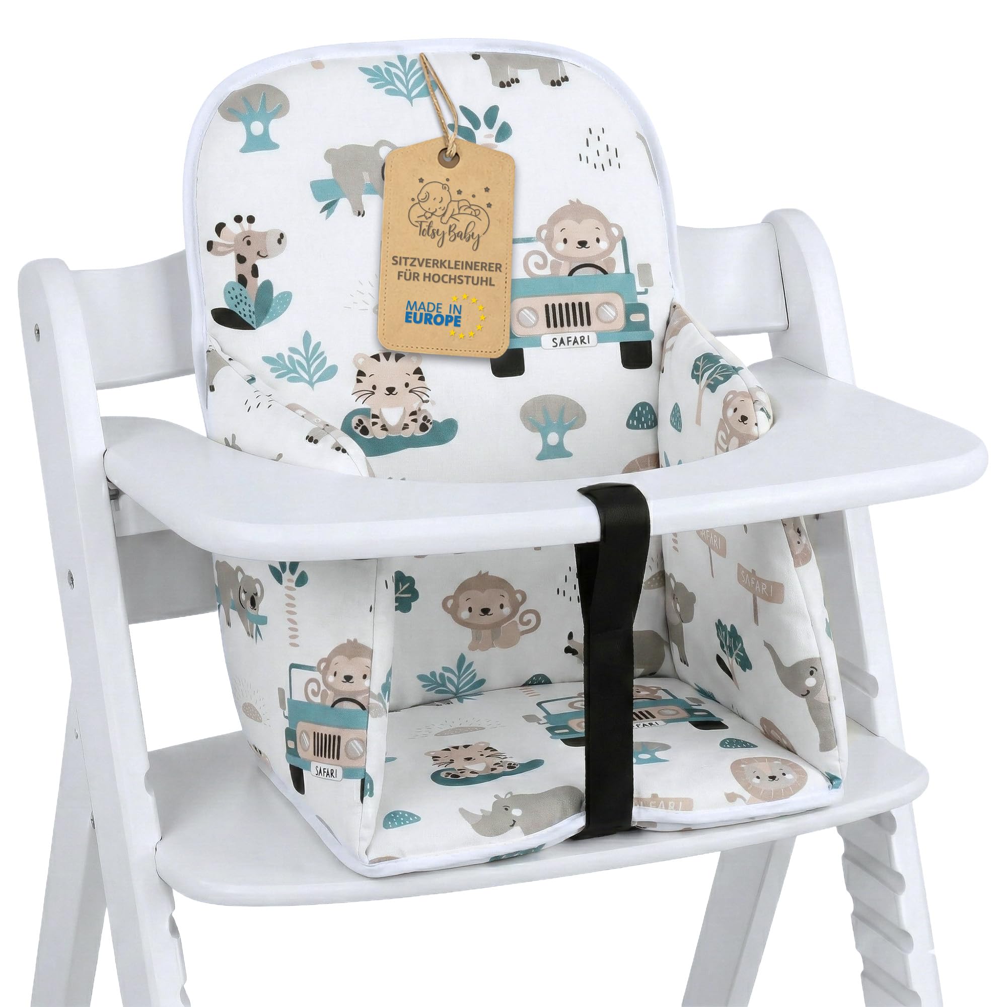 Sitzverkleinerer für Hochstuhl Baby Sitzkissen Stuhl - Kinder Sitzauflage für Hauck und Stokke Kinderhochstuhl High Chair Cover für Kinderstuhl Babystuhl und Hochstühle Afrika