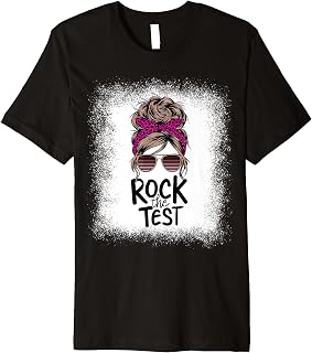 Rock The Test test Day Messy bun for girls Premium T-Shirt