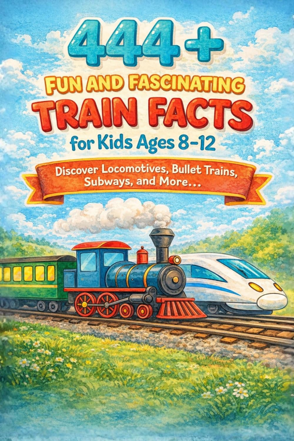 444+ Fun and Fascinating Train Facts for Kids Ages 8–12: Discover Locomotives, Bullet Trains, Subways, and More with Trivia, Quizzes, and Amazing Pictures! (Fun Facts For Kids 6-8)