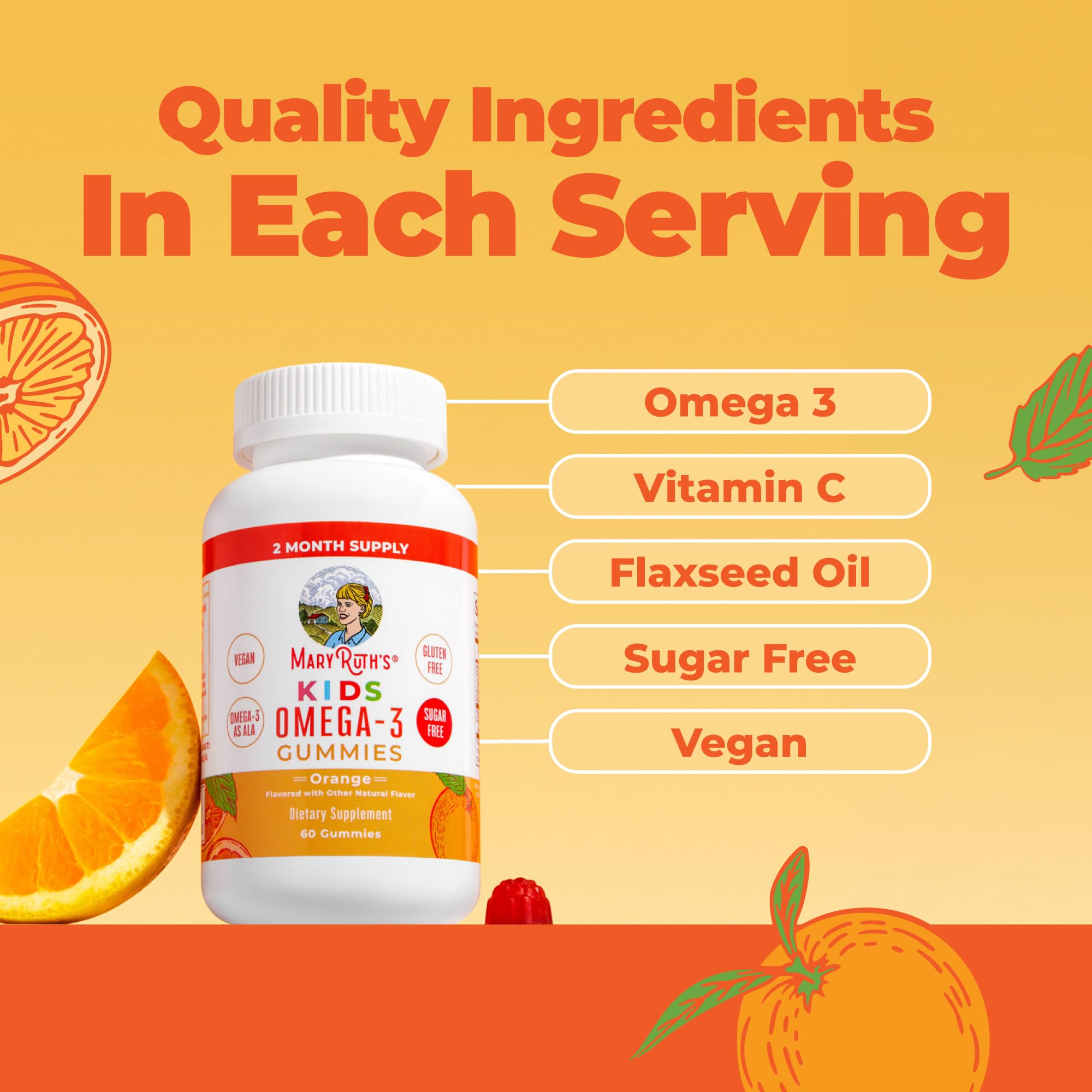 MARYRUTH'S Vegan Omega 3 Gummies for Kids, No Fish Taste, 2 Month Supply — Amazon image 5