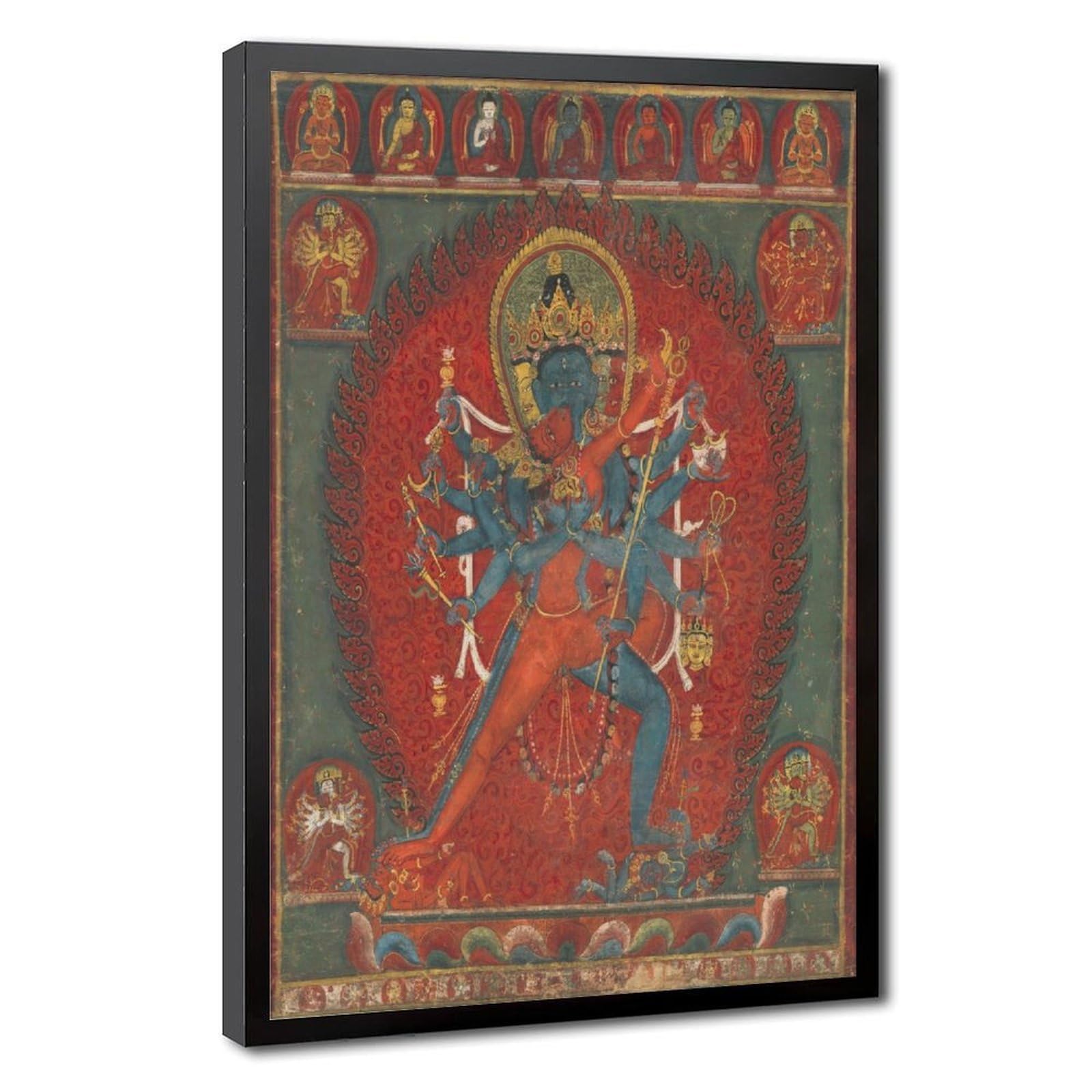 WCYB Tantric Buddhist Deities Chakrasamvara And Vajravarahi Tantra Tibetan Buddhism Posters Prints Canvas Deco Paintings Wall Art Hangable Frame 16" L X 24"