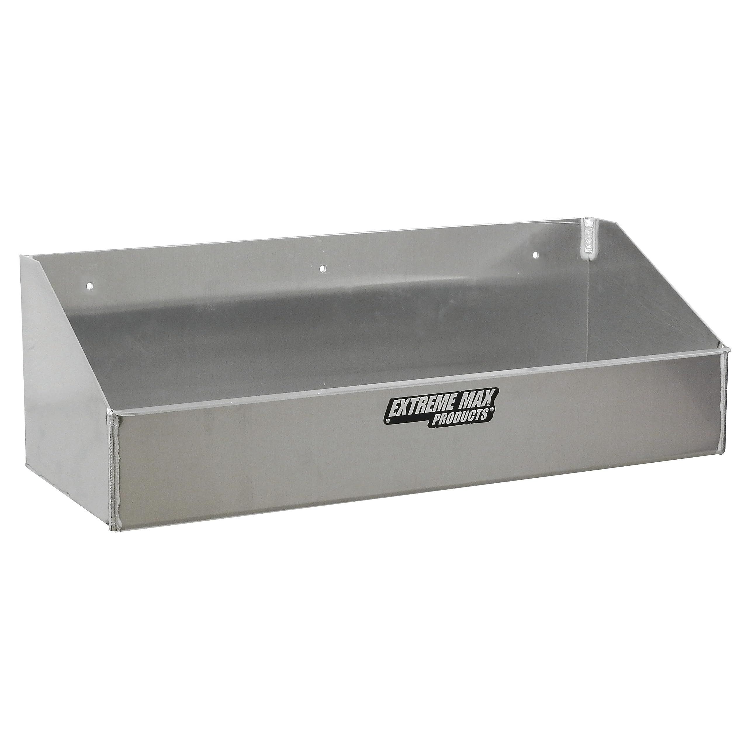 Photo 1 of Extreme Max 5001.6041 Aluminum 4-Quart Liquid Storage Shelf for Race Trailer, Garage, Shop, Enclosed Trailer, Toy Hauler