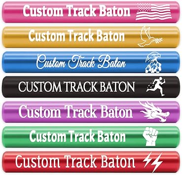 Custom Track Baton, Personalized Aluminum Relay Batons with Engraved Name & Logo for Running Race Team, Suitable for Outdoor Sports Practice Athlete School Teaching