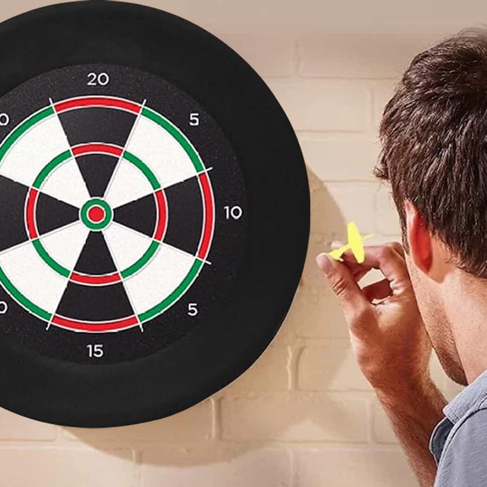 Dart Board Surround - Protective PU Retainer For Standard Size Dartboards