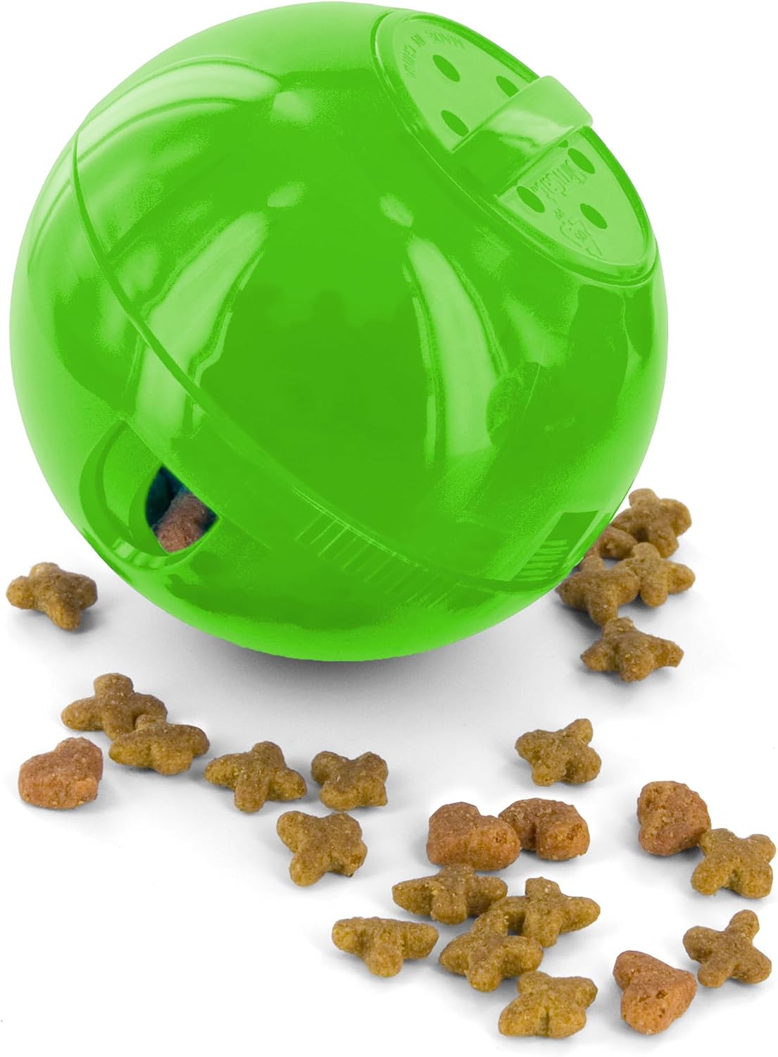 PetSafe Slimcat Slow Feeder Ball for Cats - Interactive Puzzle Game for Your Cat - Fill with Food and Treats - Great for Indoor Play for Kittens and Adult Cats, Portion Control and Fast Eaters (Blue)