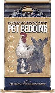 Eaton Pet and Pasture, Naturally Grown Hemp Pet Bedding for Chickens, Nesting Boxes, Rabbits, Hamsters, Small Pets, Highly Absorbent, Hypoallergenic, Eco-Friendly, Farmer Owned 28L