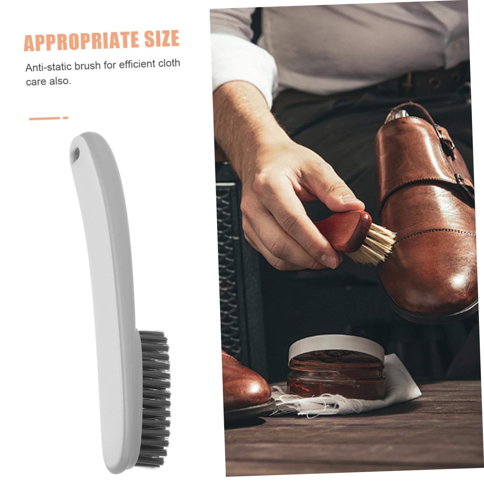Hemobllo Cepillo Adecuado para Limpieza Delicada de Limpieza Doméstico Cerdas Suaves de Nylon y Mango Ergonómico de Abs para Lavado de Ropa y Zapatos en Bañeras y Prendas