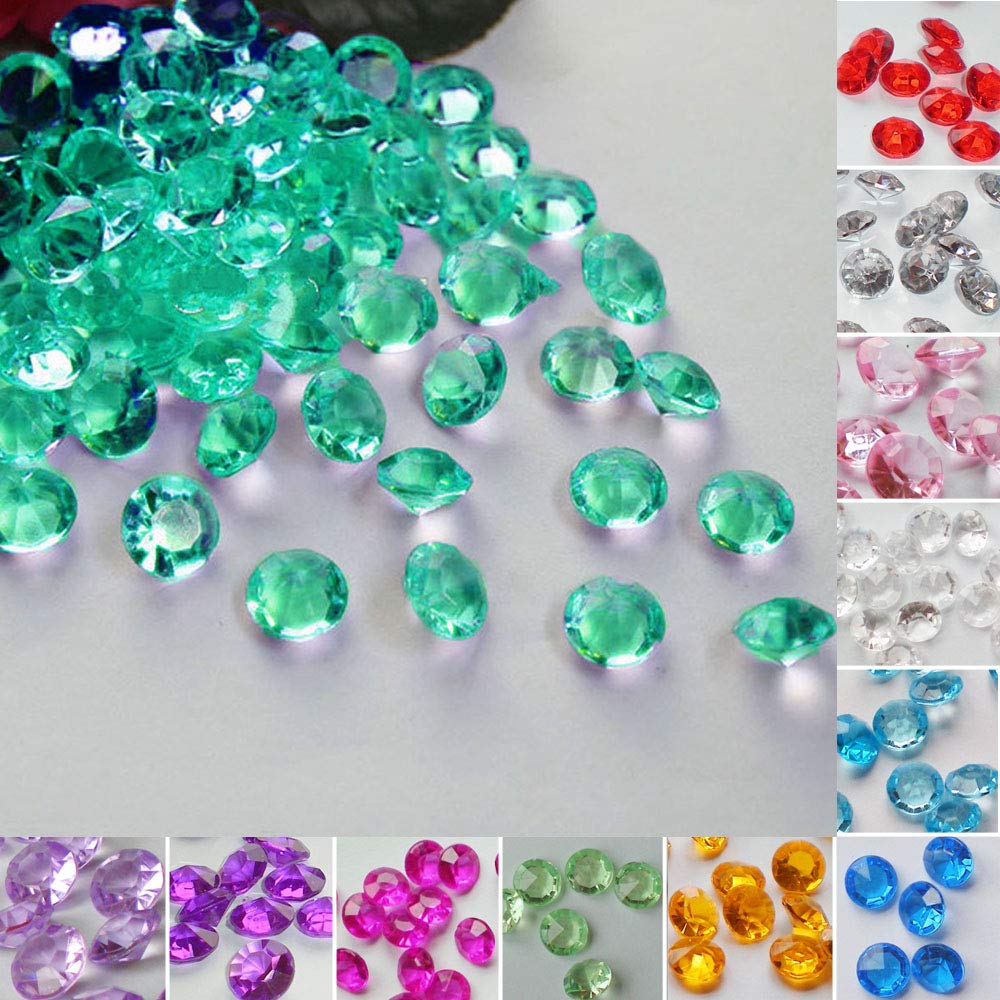 Time to Sparkle 800 10MM Scatter Diamonds Table Crystals Acrylic Confetti Wedding Party (Emerald)