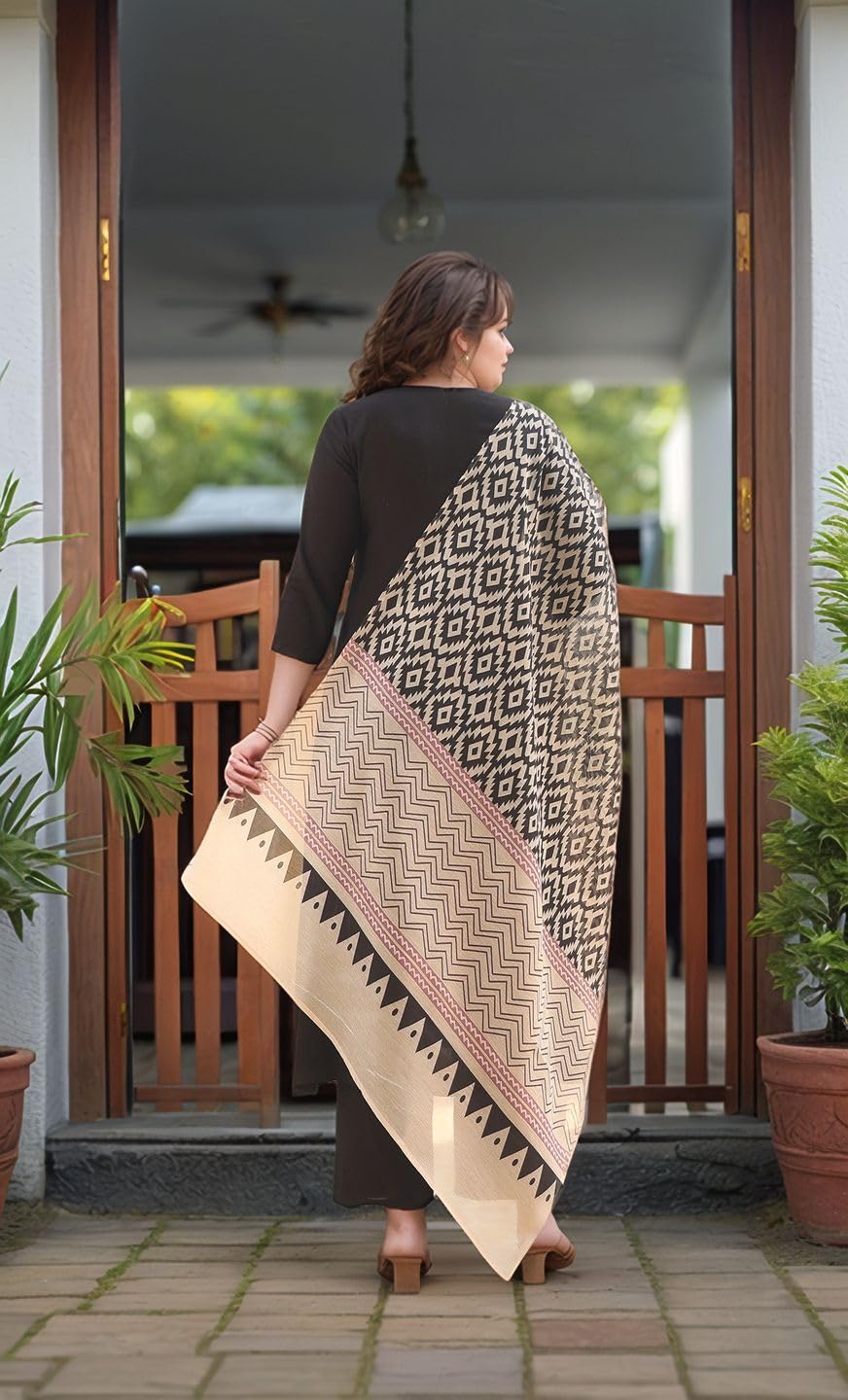 ANNI DESIGNER Women’s Rayon Blend Straight Solid Kurta with Pant & Dupatta