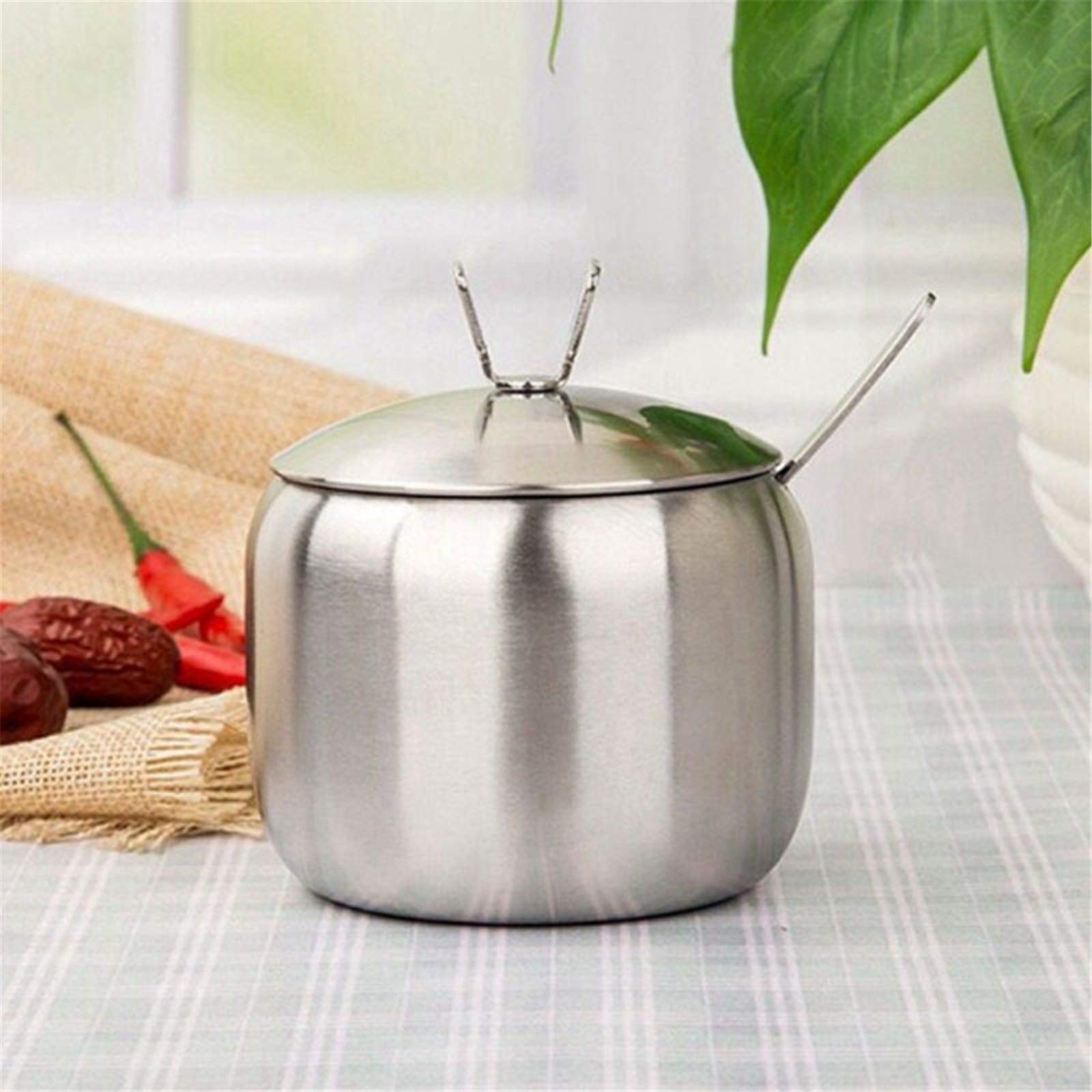 SAeWare Estante de especias de acero inoxidable para especias, organizador de condimentos, estante de cocina, plateado, 36 cm, plateado, 27 cm