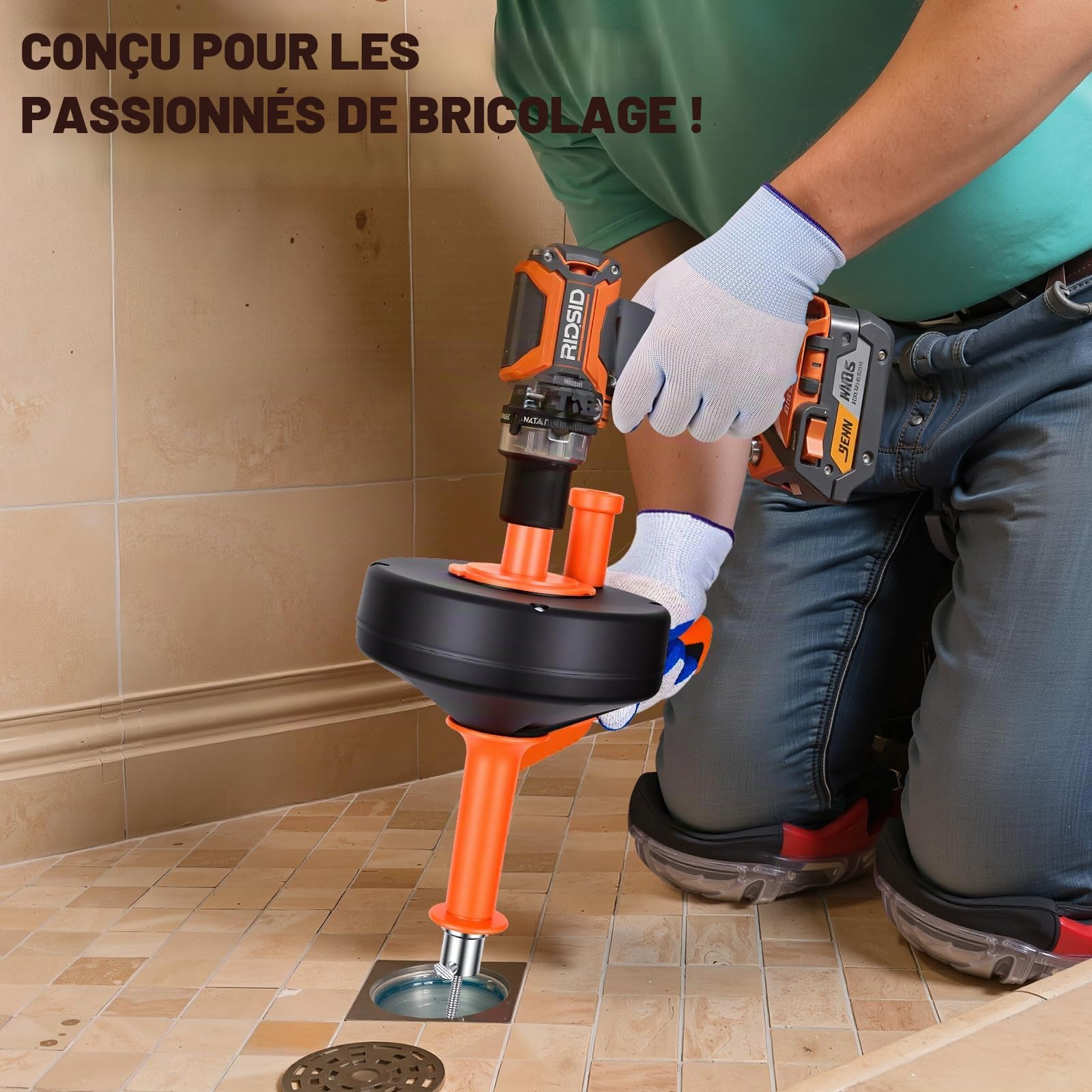 Furet Deboucheur Canalisation, Furet Canalisation 10 Mètres, Spirale de Nettoyage de Canalisation, pour un Nettoyage Écologique des Tuyaux, pour Cuisine, la Salle de Bain, l'Évier et l'Égouttement