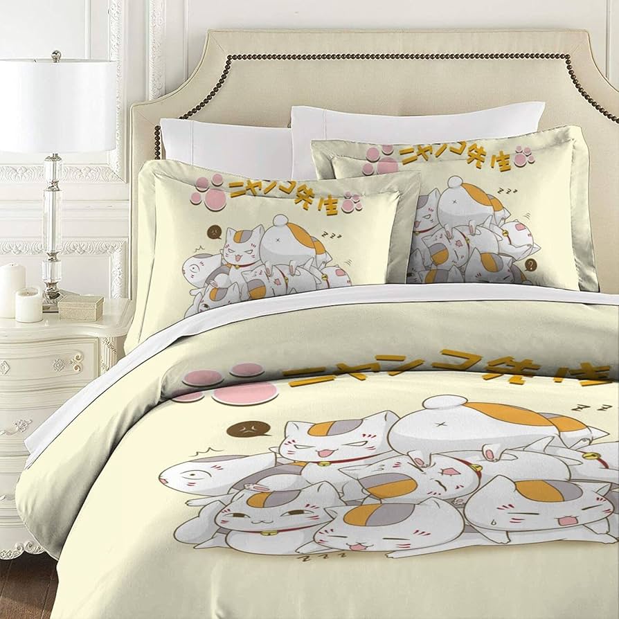 Amazon｜ニャンコ先生 夏目友人帳 布団カバー 3点セット 寝具